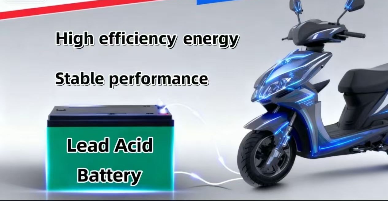 High-Efficiency Lead-Acid Battery Powering Electric Scooter High-Efficiency Lead-Acid Battery Powering Electric Scooter