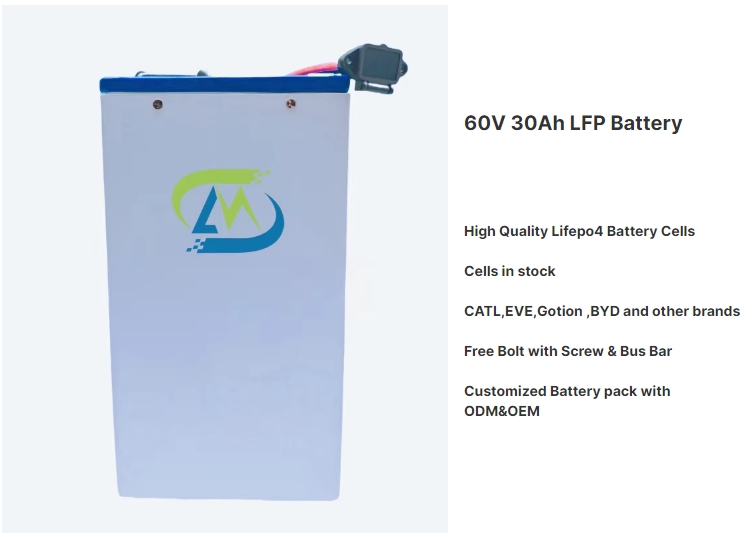 60V 30Ah LiFePO4 Battery 
